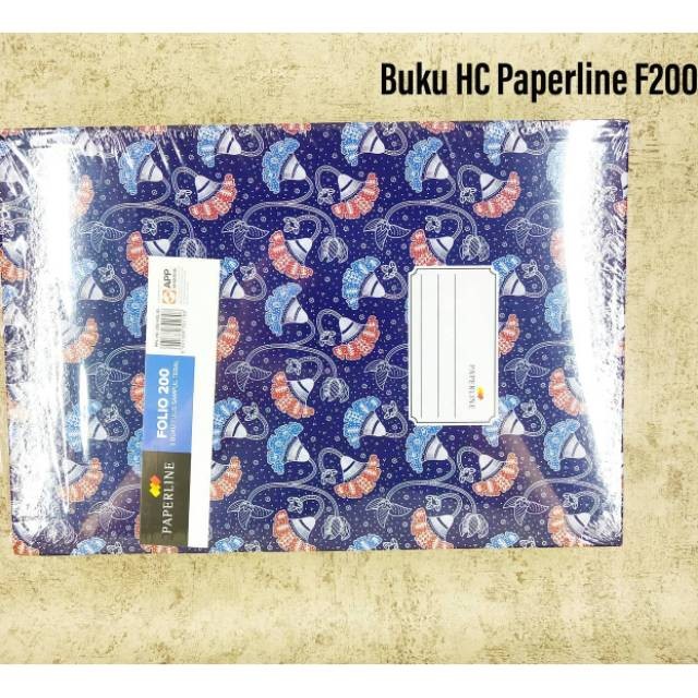 

[S_ATK] BUKU HARDCOVER PAPERLINE FOLIO 200 LEMBAR F200