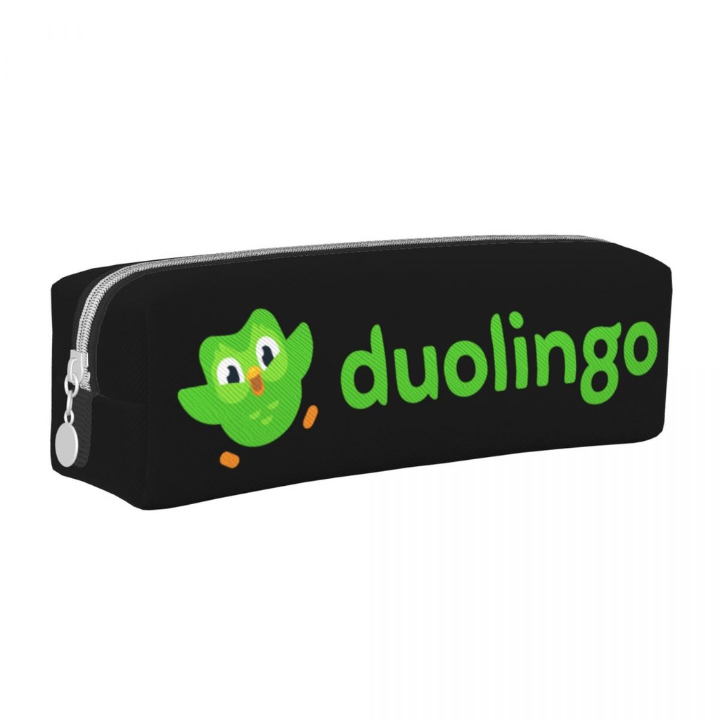 

Duolingo Pencil Cases Cartoon Pencilcases Pen Kids Big Capacity Bags School Supplies Gifts Accessories