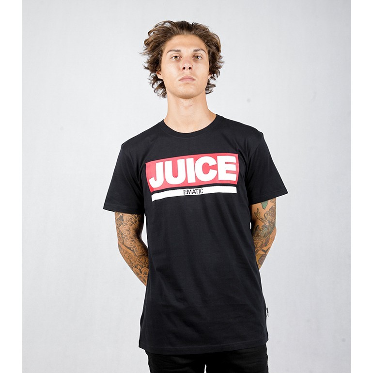 [HOT] Juice Ematic Kaos Lengan Pendek Pria Hitam LEVRAM MTSS84305-BLK Planet Surf Kaos Pria Atasan P