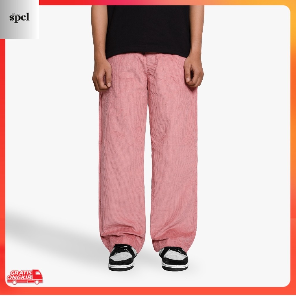 Kekinian / Exhale Apparel Longpant Celana Panjang Corduroy Blank Pink