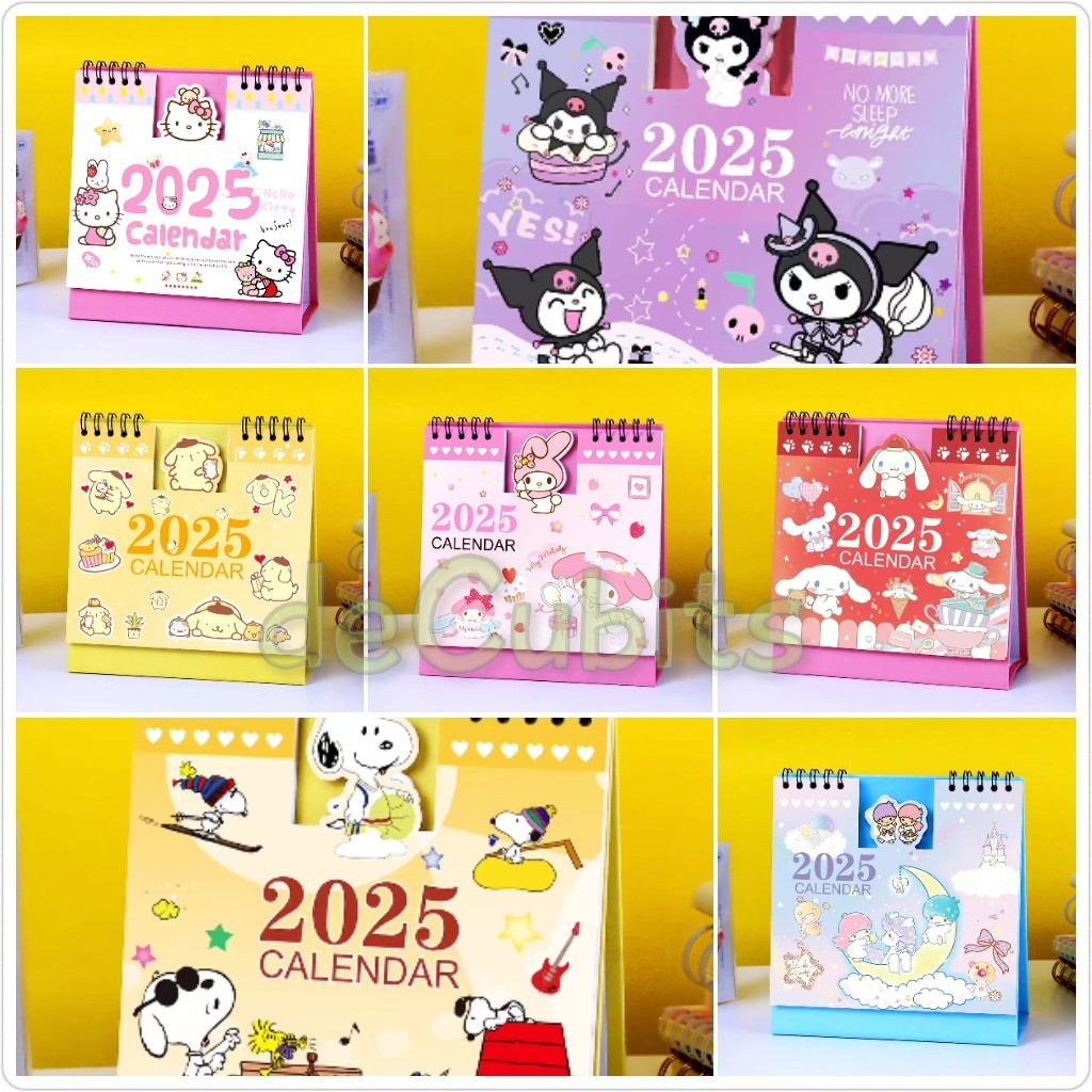 

DC Calendar Kalender Meja Cinnamoroll Kuromi My Melody Hello Kitty Twin Stars Pompompurin Snoopy