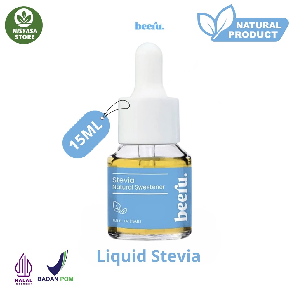 

Beeru Stevia Liquid Natural Sweetener Pemanis Alami Cair Pengganti Gula15mL