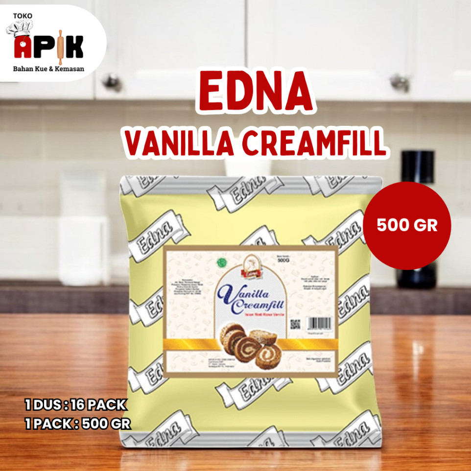 

Edna Vanilla Creamfill 500 GR / Edna Creamfill 500 gram / Selai Roti Rasa Vanila