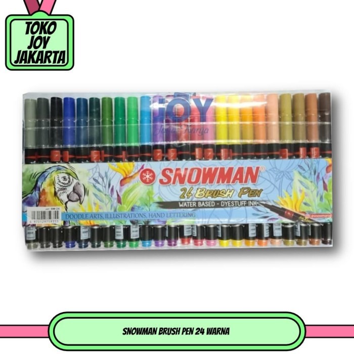

best -SNOWMAN BRUSH PEN 24 / BRUSHPEN 24 COLOUR KALIGRAFI SPIDOL KUAS