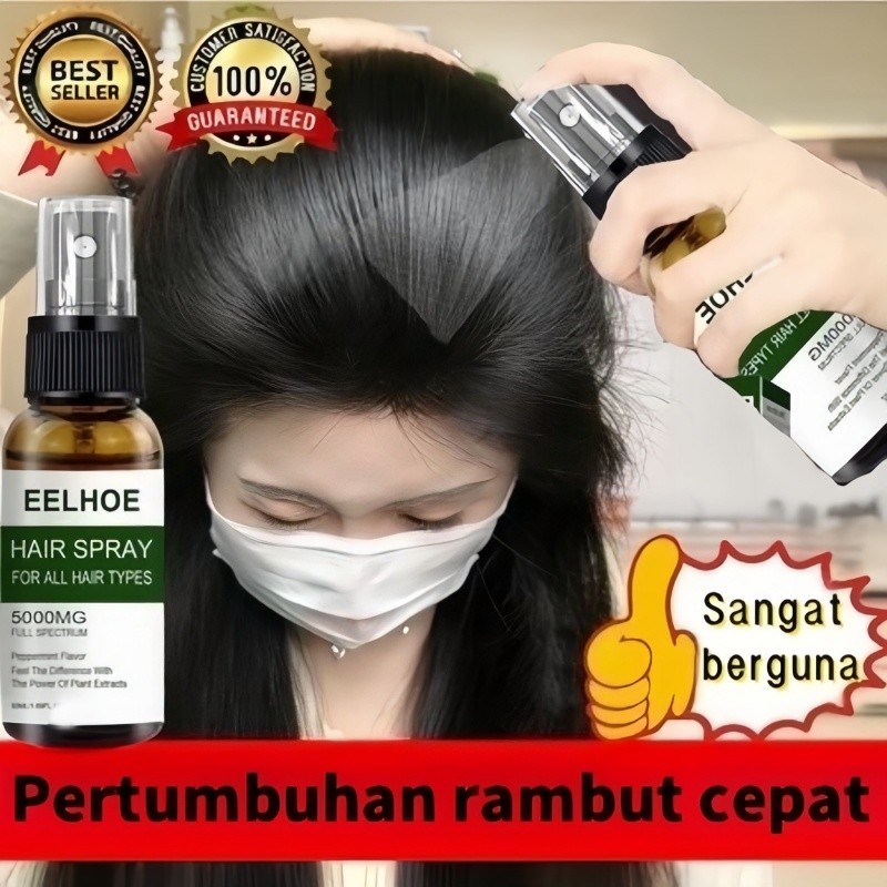 Semprotan penumbuh rambut EELHOE, semprotan penumbuh rambut untuk pria dan wanita, semprotan penumbu