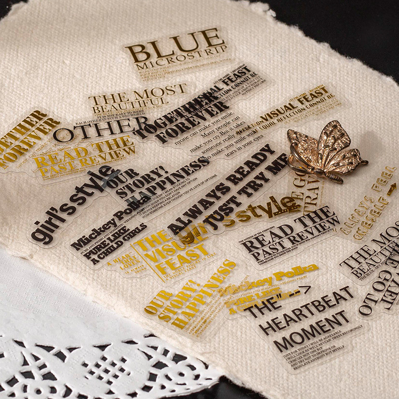 

30 pcs English poem Stickers Adhesive Diy Scrapbooking Diary Album Journal notebook Junk Journal Supplies Scrapbooking material