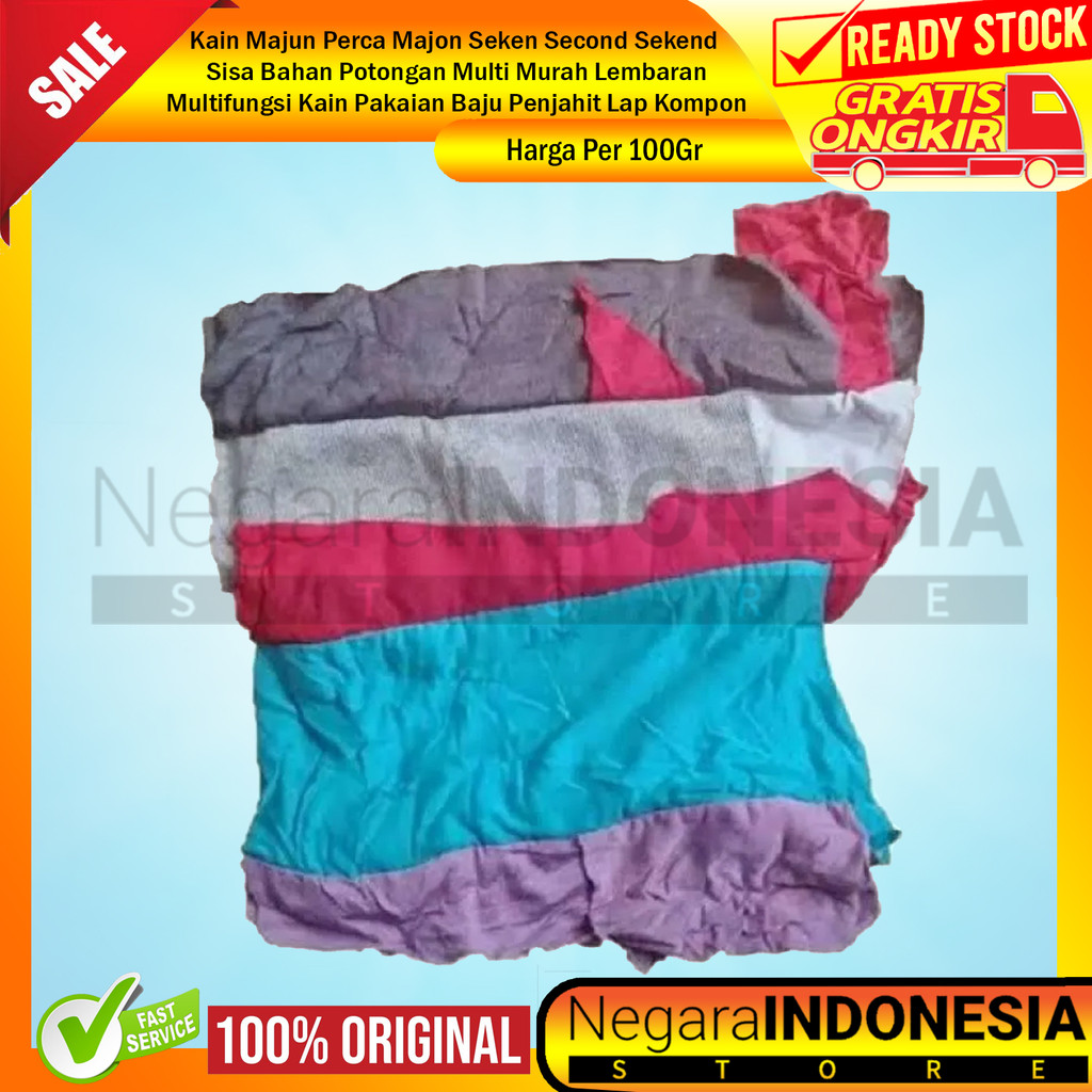 Kain Majun Perca Majon Seken Second Sekend Lap Serap Air Konveksi Sisa Bahan Potongan Multi Murah Le