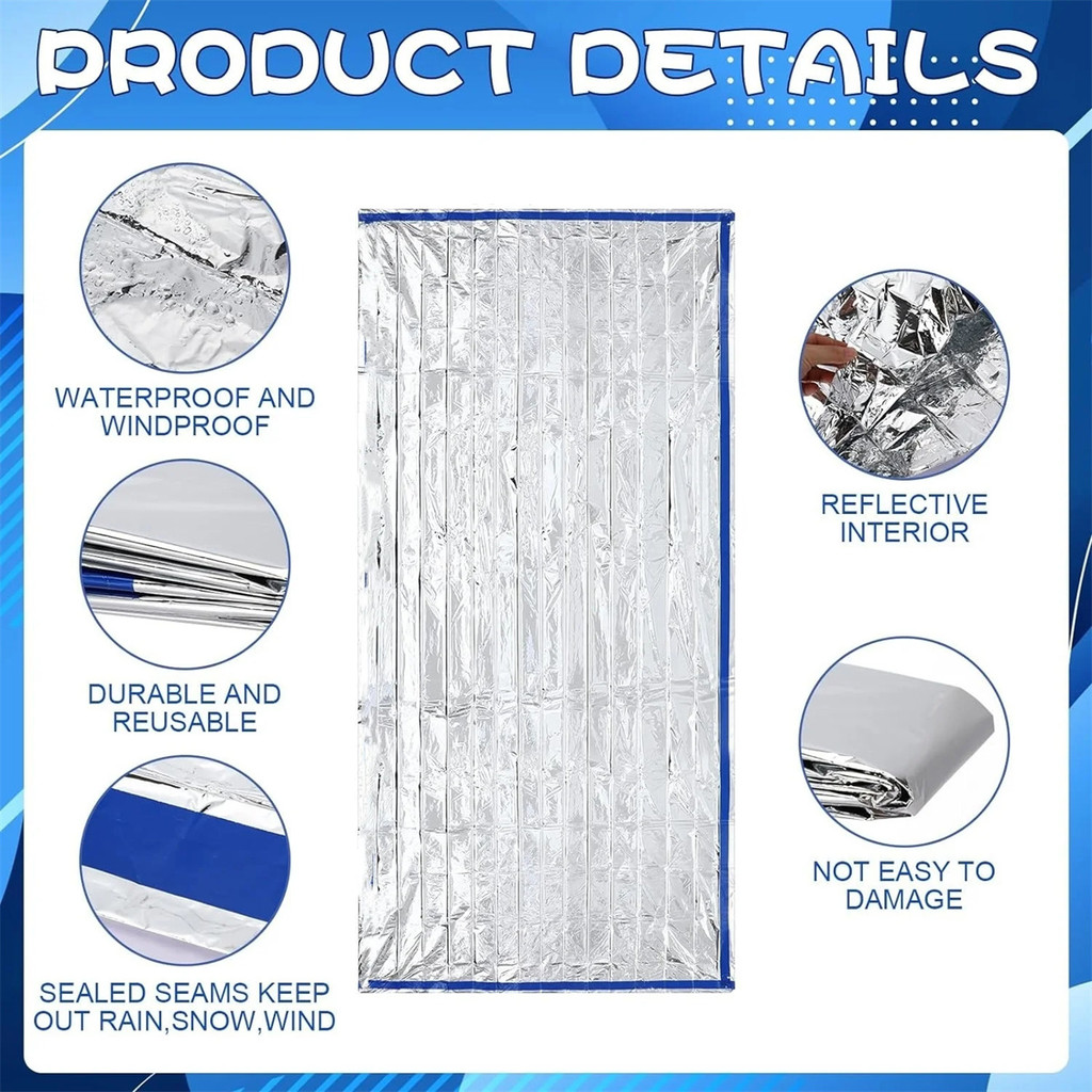 

Selimut Darurat Emergency Blanket Camping Thermal 90x200cm