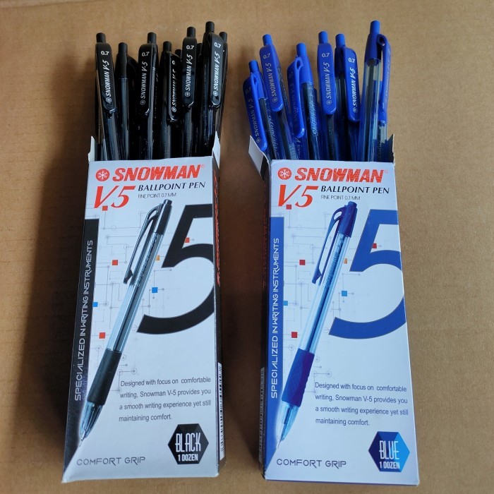 

[Promo]New Arrival pulpen snowman v5 0,7 hitam biru merah - Biru