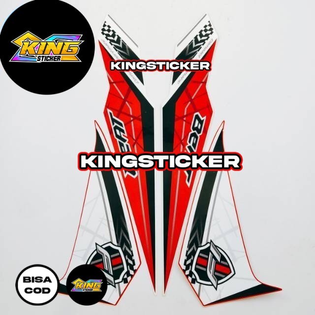 stiker motor honda beat fi esp 2016 2017 merah putih