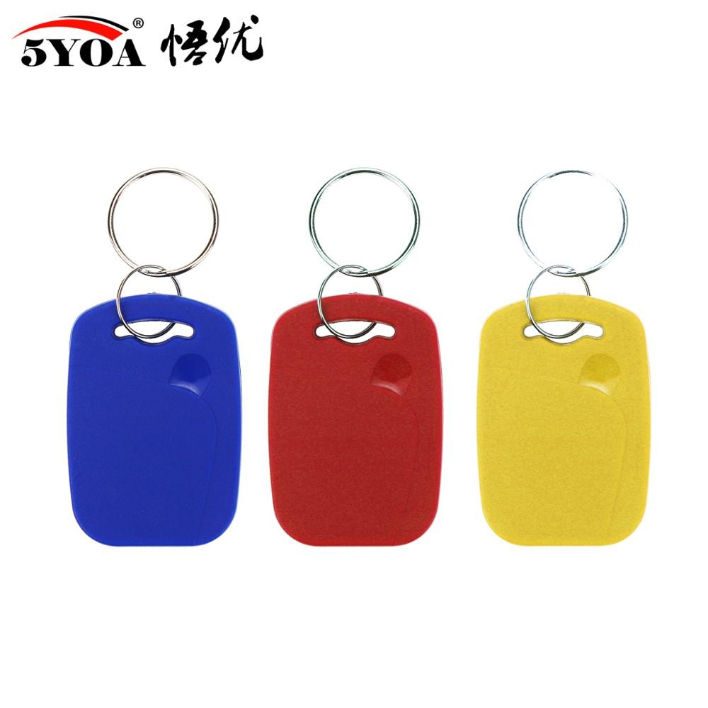 

50pcs IC & ID UID Rewritable Composite Key Tags Keyfob Dual Chip Frequency RFID 125KHZ T5577 EM4305+13.56MHZ Changeable Writable