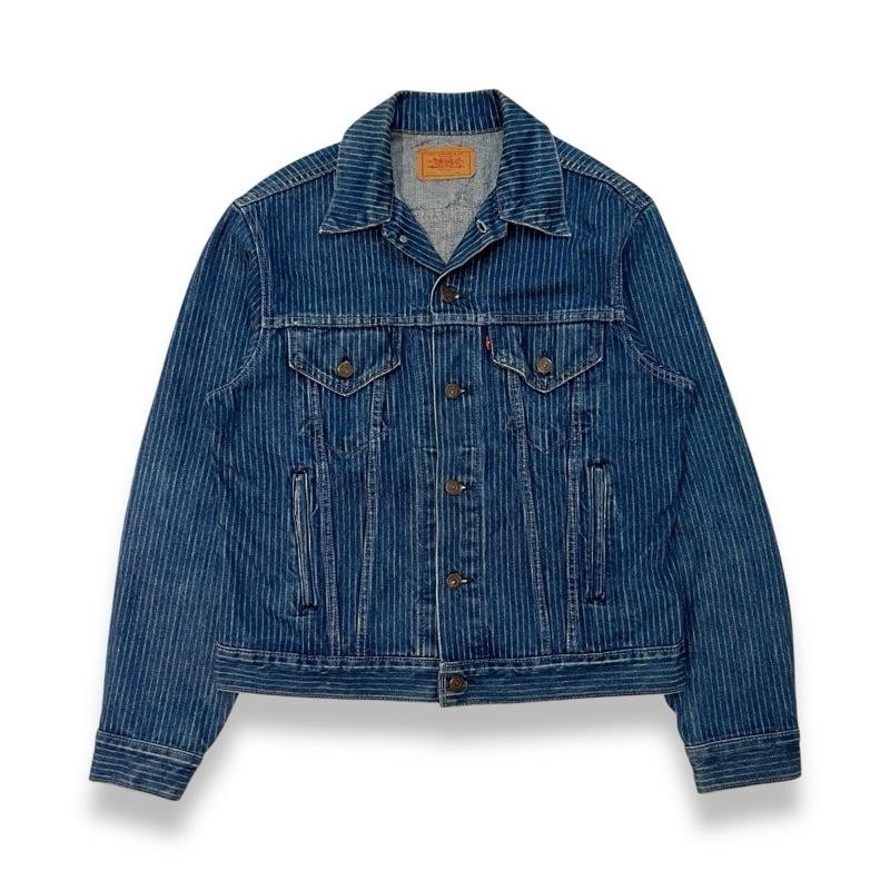 Jaket Denim Vintage Levi's Trucker Jacket Type 3 Stripe Made in USA 80's