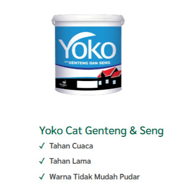 CAT GENTENG SENG YOKO 4KG SPANDEK ASBES BETON TEMBOK TALANG GALVANIS TANAH LIAT BESI