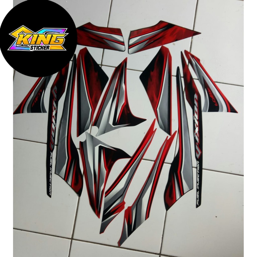 stiker striping yamaha vixion old 2012 merah