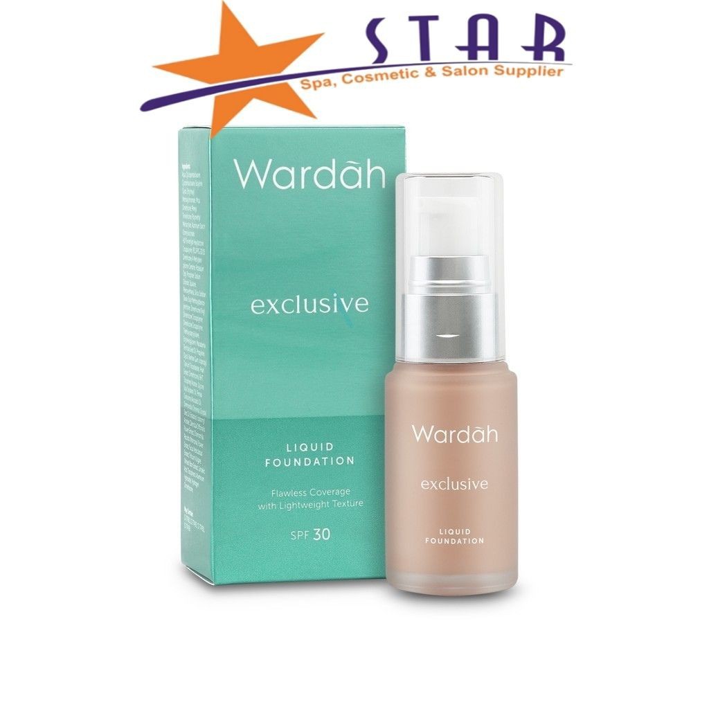 Wardah Exclusive Liquid Foundation | Foundation Cair/Alas Bedak/Full Coverage/BB CC DD Cream