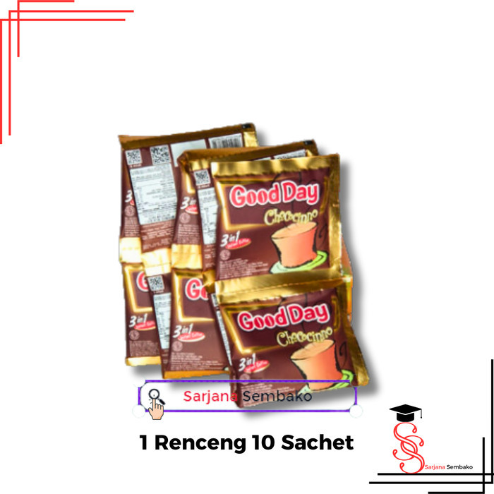 

Good Day Chococinno Kopi 3 in 1 - 1 Renceng 10 Sachet