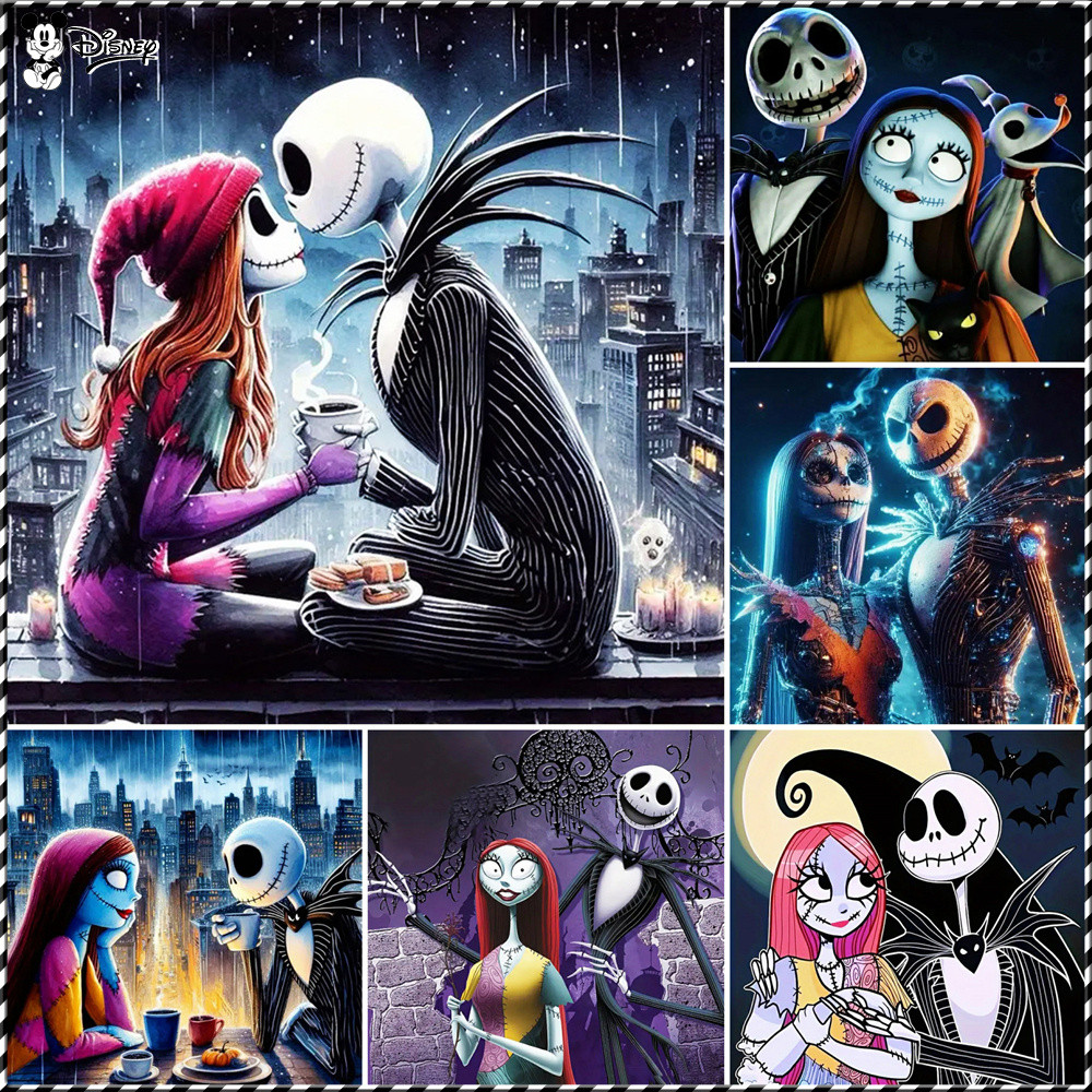 

Disney Drawing By Numbers Cartoon Handpainted Oil Paining By Numbers Villa The Nightmare Before Gift Christmas