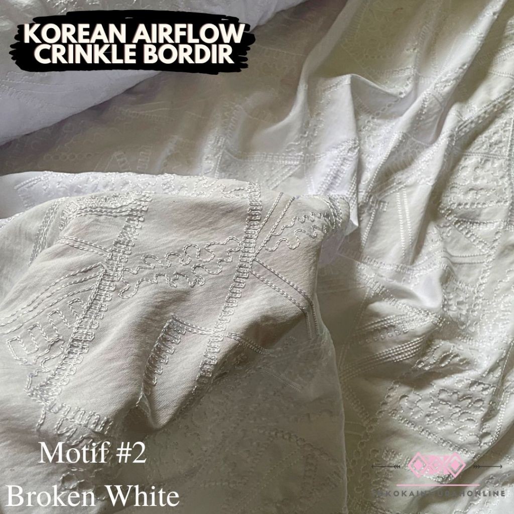 Kain Cey Airflow Crinkle Metallic Lace BORDIR Premium Bahan CRINKLE NEW 2023 Motif SUNFLOWER Super P