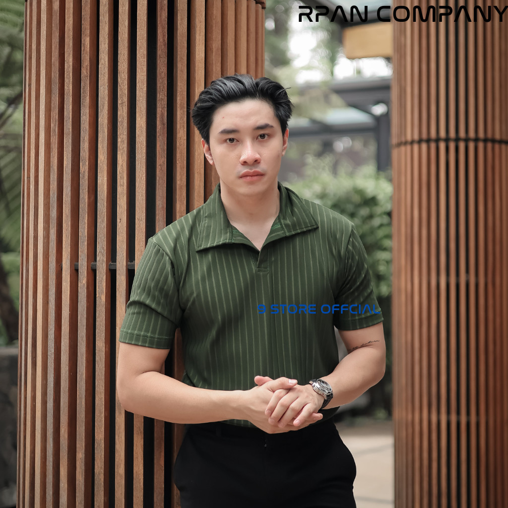 Polo Shirt HIJAU ARMY Pria / Kaos Polo Berkerah.