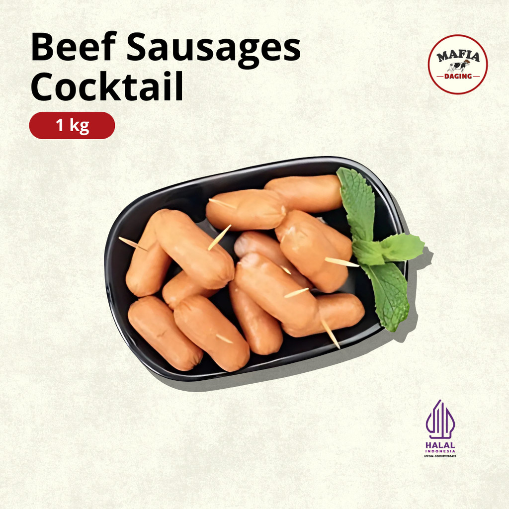 

[Mafia Daging] Sosis Daging Sapi / Beef Cocktail Sausages Halal 1 kg