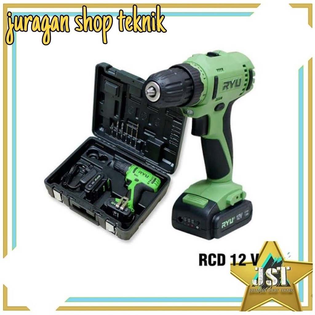 RYU MESIN BOR CORDLESS RYU RCD 12V BOR BATRE BATERAI RYU RCD12