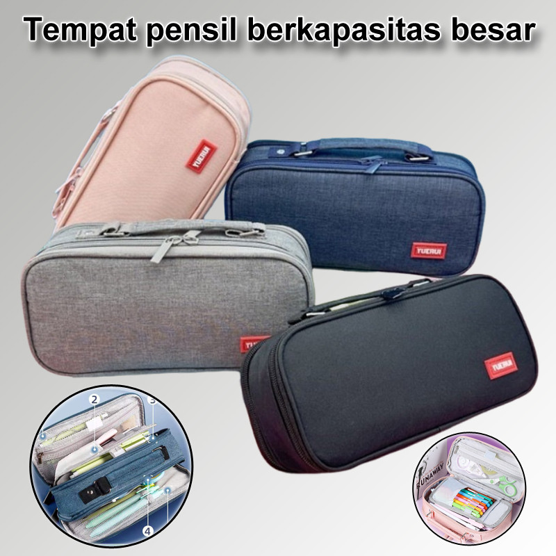 

Ready Tas Pena Zip Berkapasitas Besar / Tas Pena Lima Lapis / Tas Penyimpanan Alat Tulis Siswa