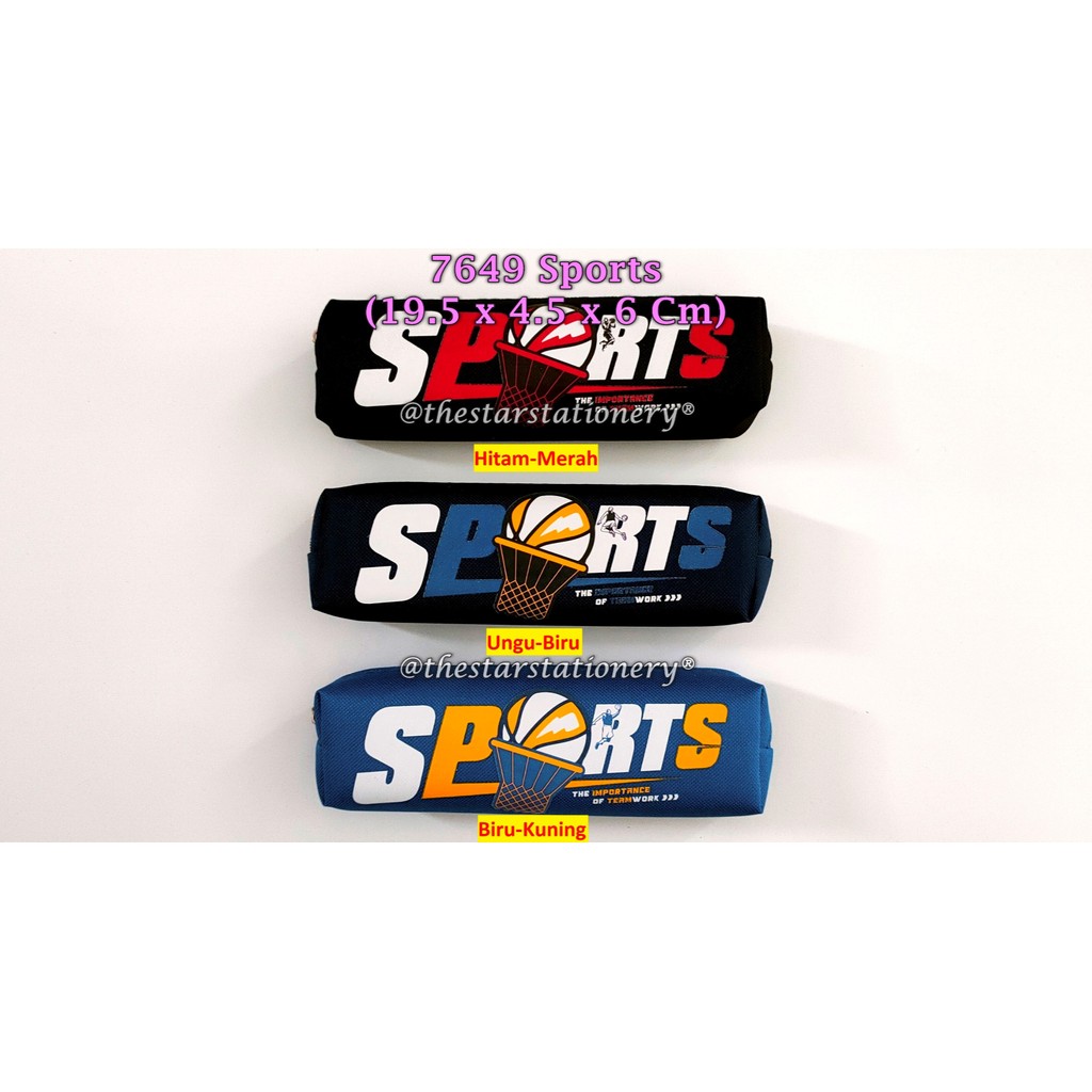 

(1 Biji) Tempat Pensil Resleting Sports 19.5*4.5*6 Cm / Kotak Pensil Resleting SPIMP 7649 Sports