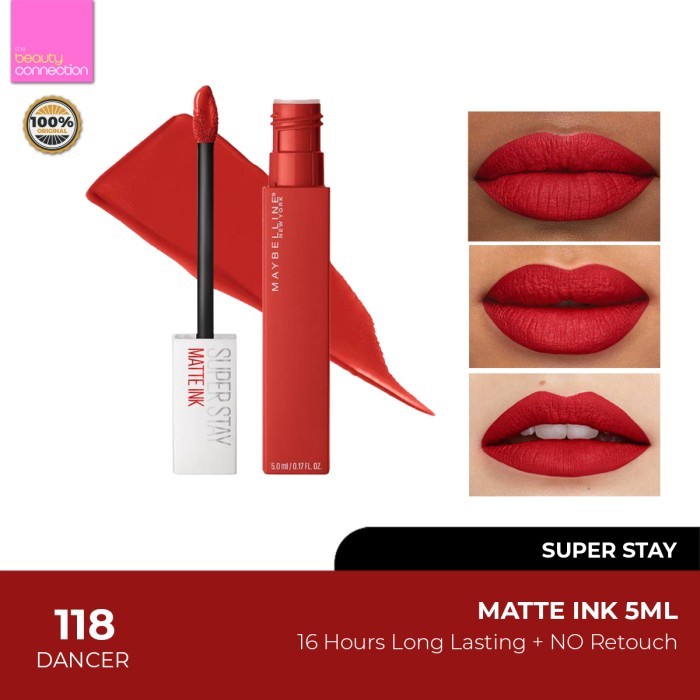 promo  -MAYBELLINE Superstay Matte Ink Liquid Matte Lipstick Make Up - 118 Dancer