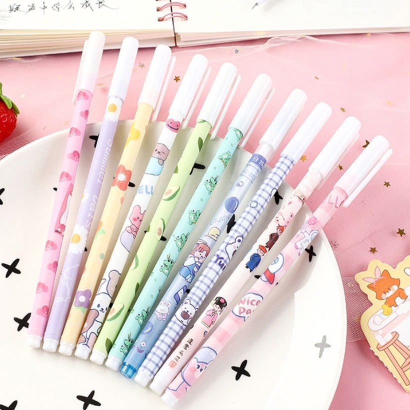 

AVEN Pen Tinta Pulpen Gel Karakter 0.5mm HITAM / Pena Alat Tulis Sekolah Kantor Bullet Tip ink Ballpoint Perlengkapan Menulis Anak