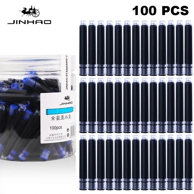 

100Pcs Jinhao 2.6mm/3.4mm Universal Fountain Pen Ink Sac Cartridges Refills Black/Blue ink School Office Supplies Stationery