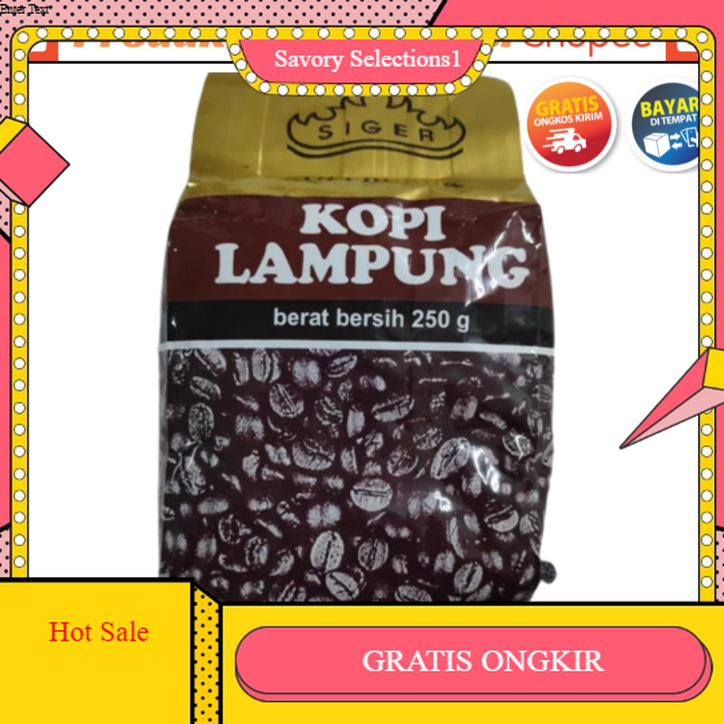 

【SAVORY】DISKON!! Kopi Lampung Cap Siger Asli - Kopi Robusta Original Kemasan 250 gram