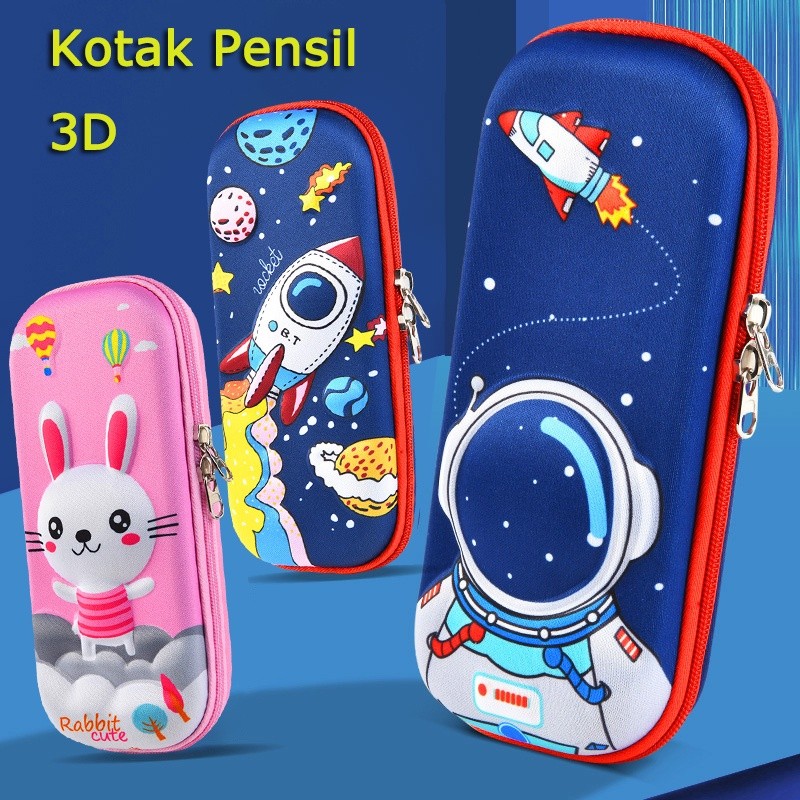 

UNIONATK TEMPAT PENSIL KOTAK PENSIL GAMBAR 3D ANAK KANVAS