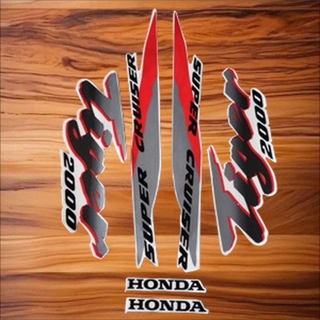 Striping Sticker Tiger 2000 Merah Silver Motor Stiker Sticker Striping Standart Ori Tiger 2000