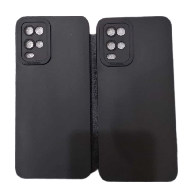 SoftCase Pro Camera Hitam Polos Black Matte Case Oppo A54 casing macaron