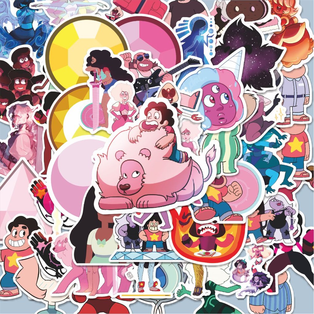 

100PCS Lucu Stiker Kartun Steven Universe Char Mix 1 Stiker Aesthetic Stiker Anti Air Stikers Berperekat Waterproof sticker decal buat Motor Helm Buku Journal Koper Casing HP Laptop Botol Minum Hadiah anak