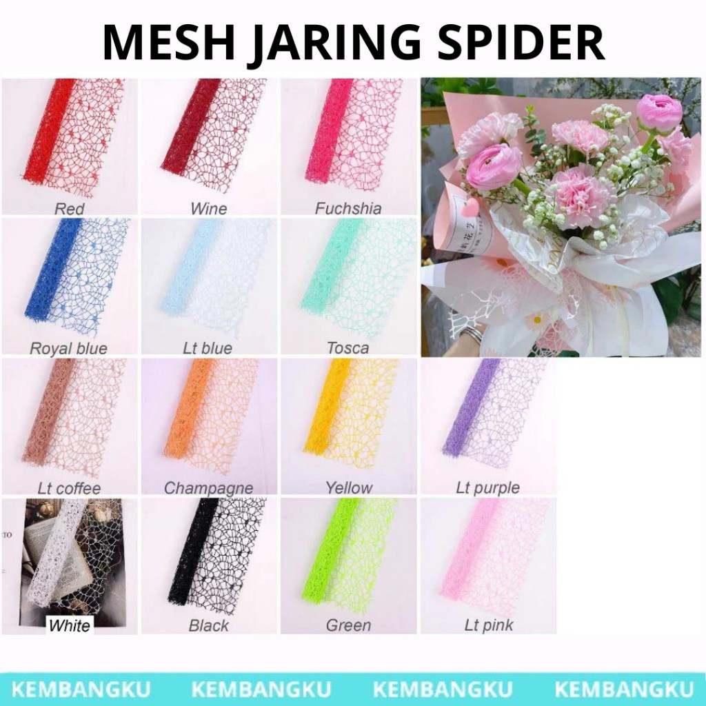 

(Lembaran) Mesh /Jaring Spider Flower Wrapping