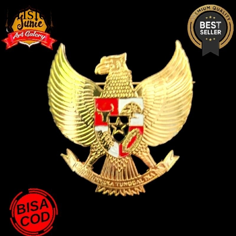 PIN BROS GARUDA SEPUH EMAS 3 CM / BROS GARUDA INDONESIA kl12