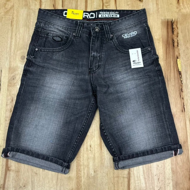 [CEVIRO] Celana Jeans Pendek Pria Ceviro Original 100% /motif polos dan sobek