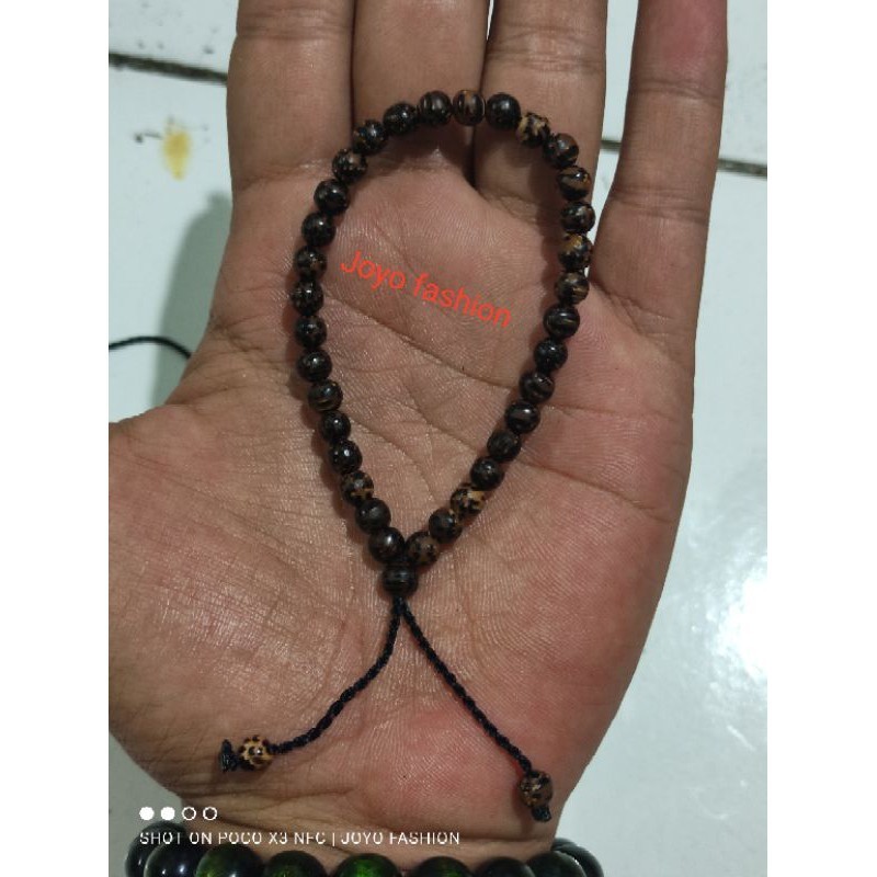 GELANG TASBIH FOSIL GALIH KAYU PUCANG KALAK 33 BUTIR