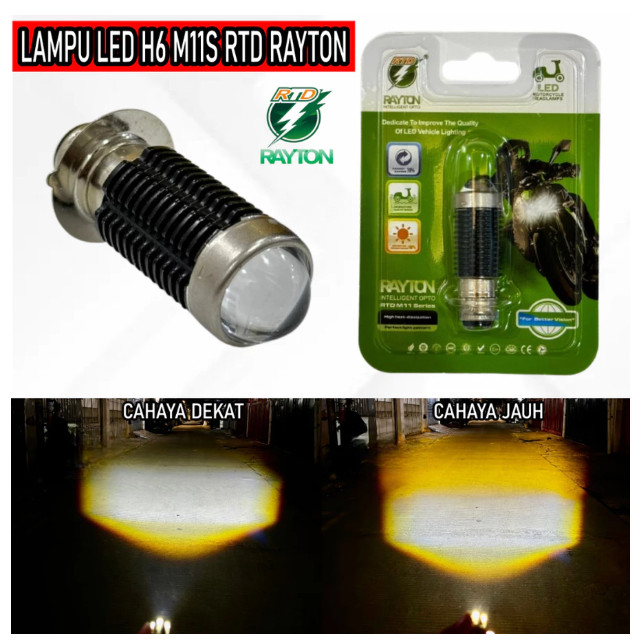 Lampu Depan LED Motor 15 Watt Soket H6 Cahaya Putih Kuning untuk Motor Bebek dan Matic