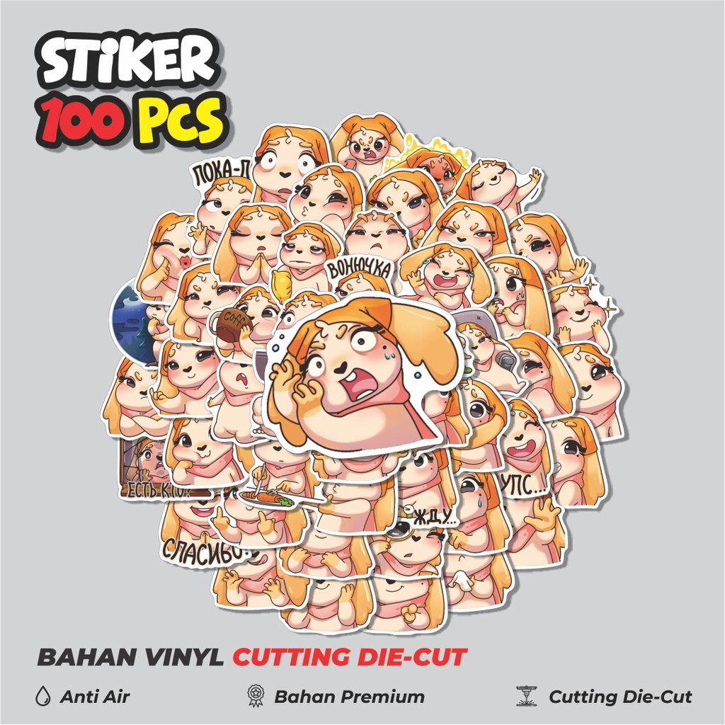 

Terbaru! 50 pcs Stiker Animal Cute Doggy Valya Dekorasi Lucu Kreatif untuk Notebook, Skateboard, HP