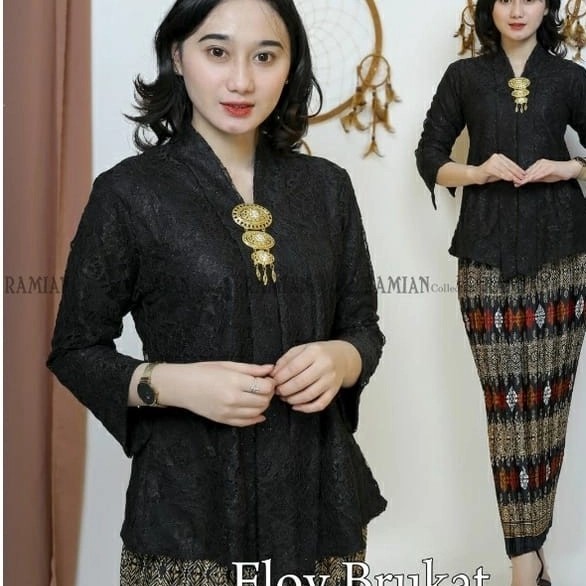

✨LARIS✨ -SETELAN KEBAYA FLOY BROKAT BUSUI WARNA HITAM / KUTUBARU KONDANGAN - ATASAN AJA, M
