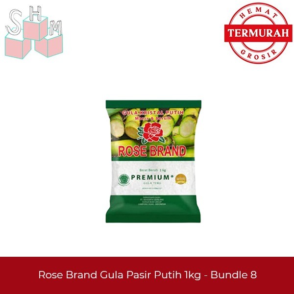 

Rose Brand Gula Pasir Putih 1kg bundle 8