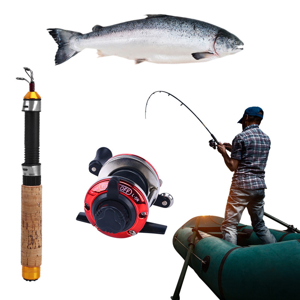 Ice Fishing Rod With Reel Carbon Fiber Ice Winter Fishing Rod with Reel Combo Mini Pole Ice Fishing 