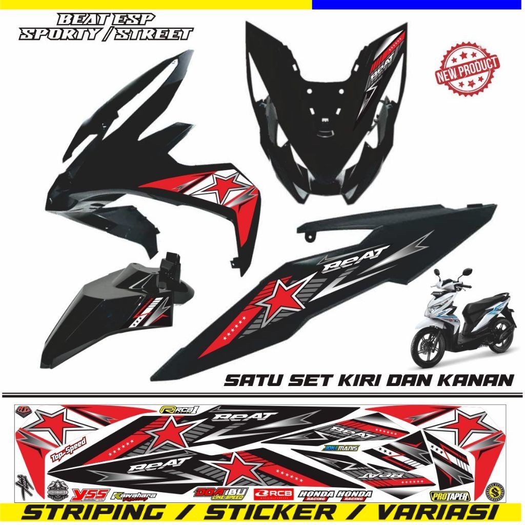 STRIPING / VARIASI STIKER BEAT ESP / STRIPING BEAT 2018