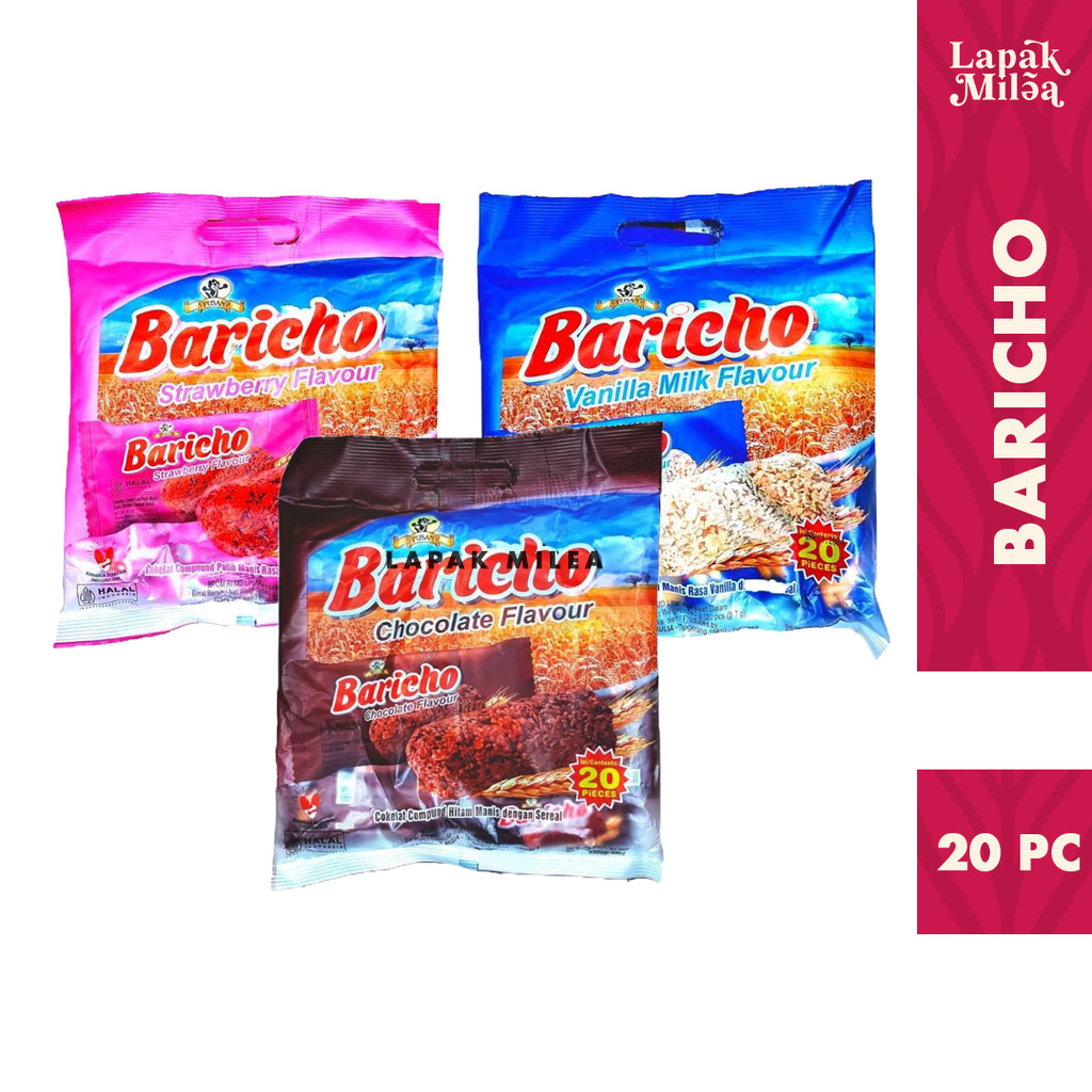 

Baricho Sereal Oat Coklat Vanila Strawberry Isi 20pc