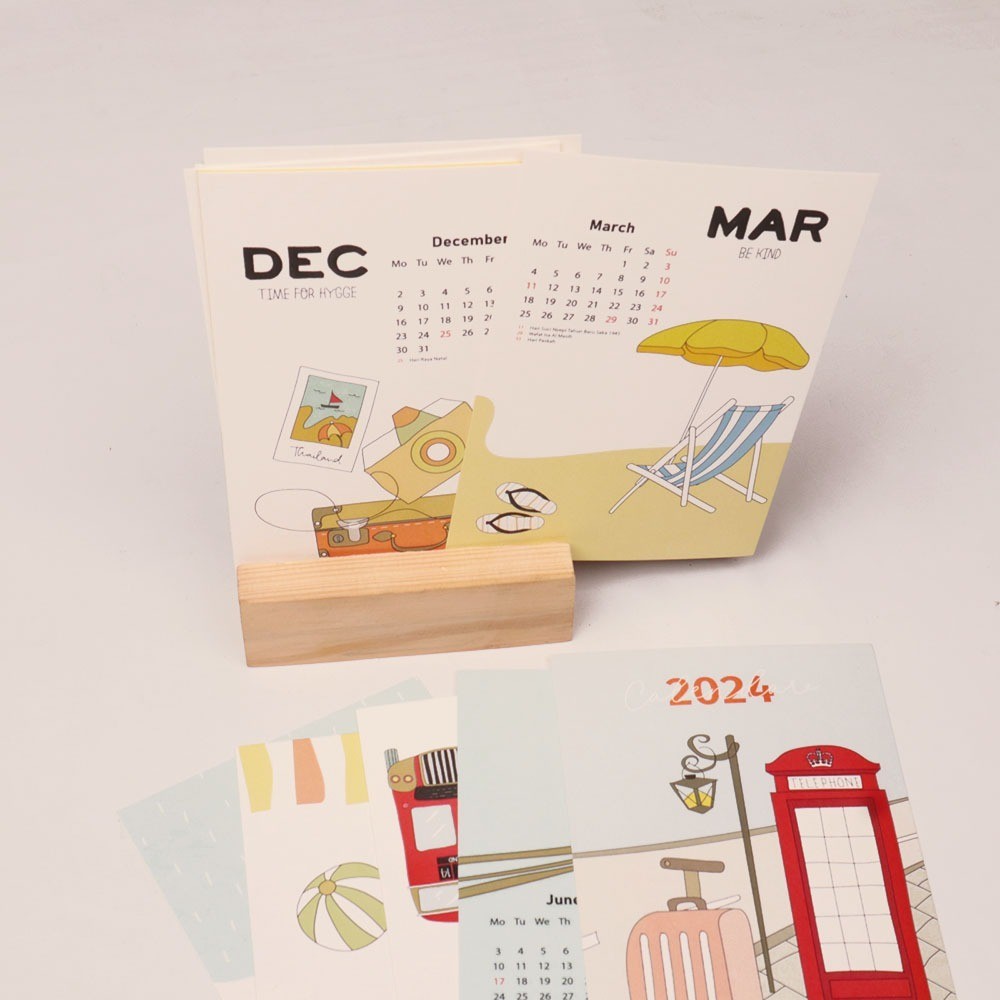 

Calendar 2025 A6 #Nature - Wooden Kalender A6 - Kalender Meja Aesthetic by bukuqu