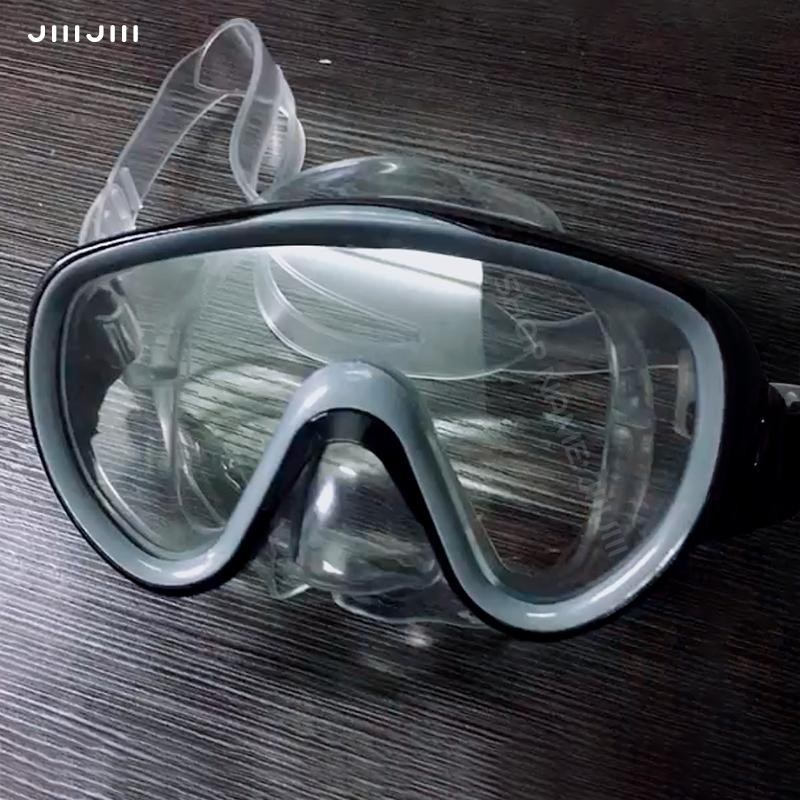 JiiiJiii Masker selam dewasa unisex kacamata kaca tempered definisi tinggi masker snorkeling kacamat