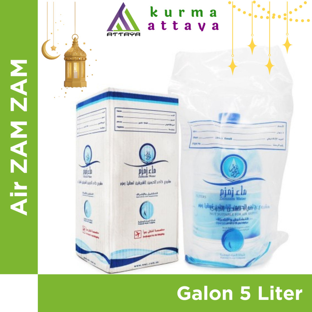 

Air zam zam 5 Liter/ Air zam zam asli 5 Liter/Zam zam dus asli 100% galon 5 Liter