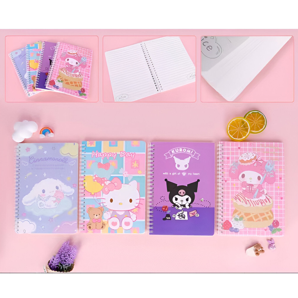 

Buku Tulis / Notebook A5 Ring Sanrio Melody Space Unicorn isi 60 lembar - OS0319